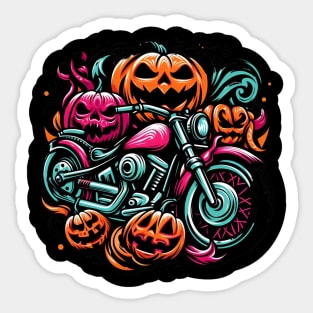 Motorcycle Halloween Sticker